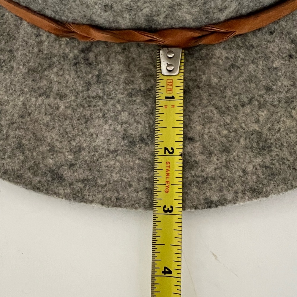 Felt wool fedora 100% Wool Hat womens leather Boho L rancher - Picture 14 of 16